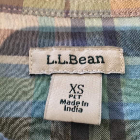 L.L.Bean button down plaid shirt size xs - Picture 9 of 16